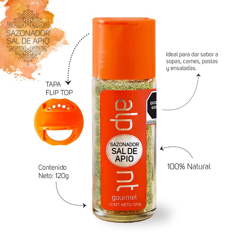 Alpont Sal con Apio 120 Gramos 2 Piezas