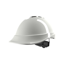 MSA V-Gard 200 Protective Helmet, Lightweight, Durable, Comfortable, Safe, White Material Acrylonitrile Butadiene Styrene