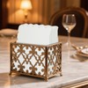 Duxesuk 50 Pack Scallop Edged Cocktail Napkins - 5x5 Inches