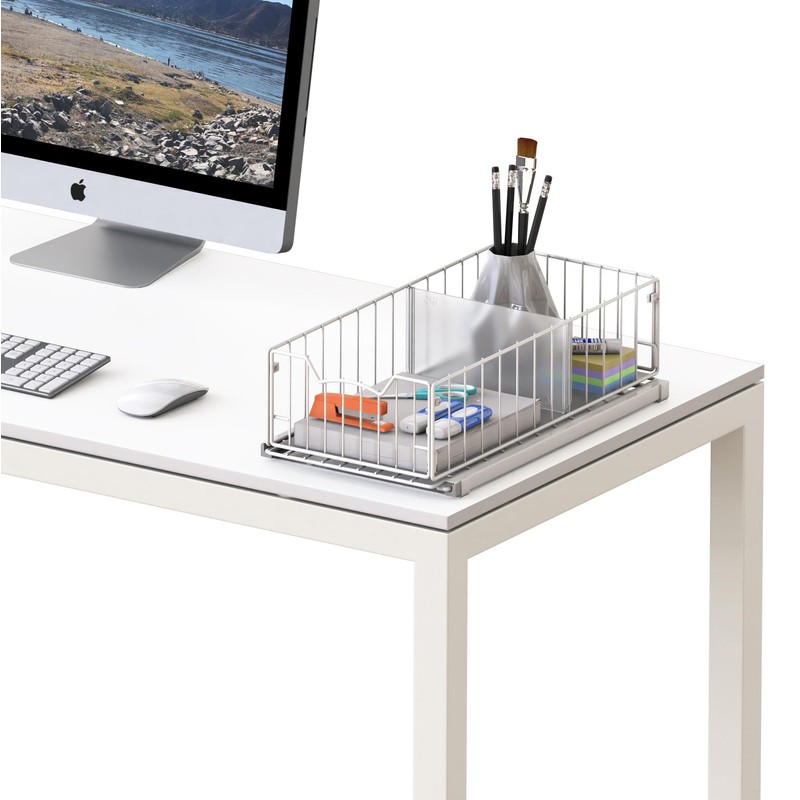 Simple Houseware Pull-Out Cabinet Sliding Basket Organizer, 17.2" D x