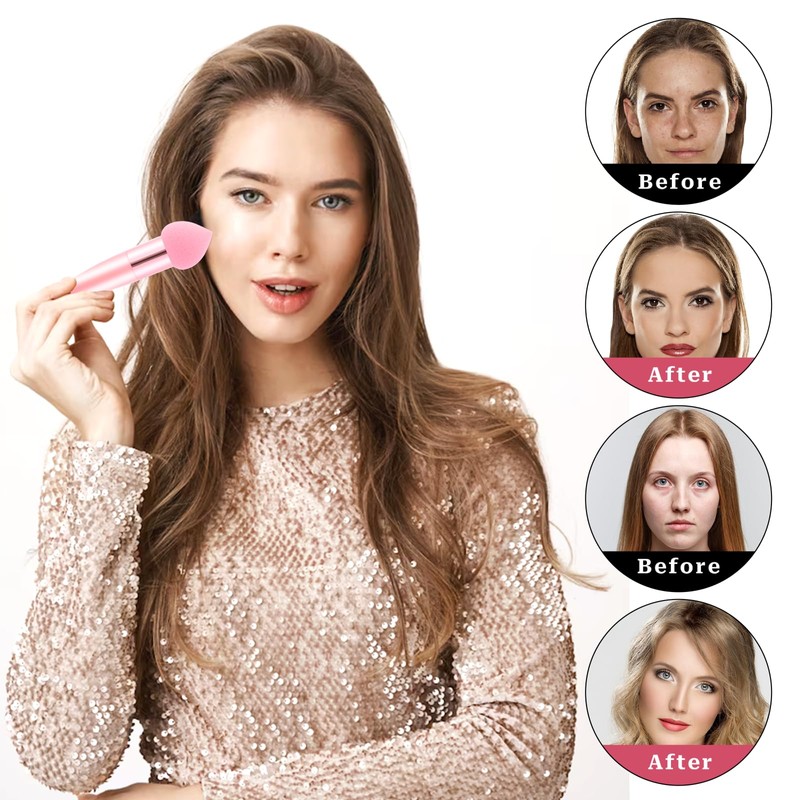 3 Pcs Makeup Foundation Sponge Pink Beauty Blender Sponge Makeup