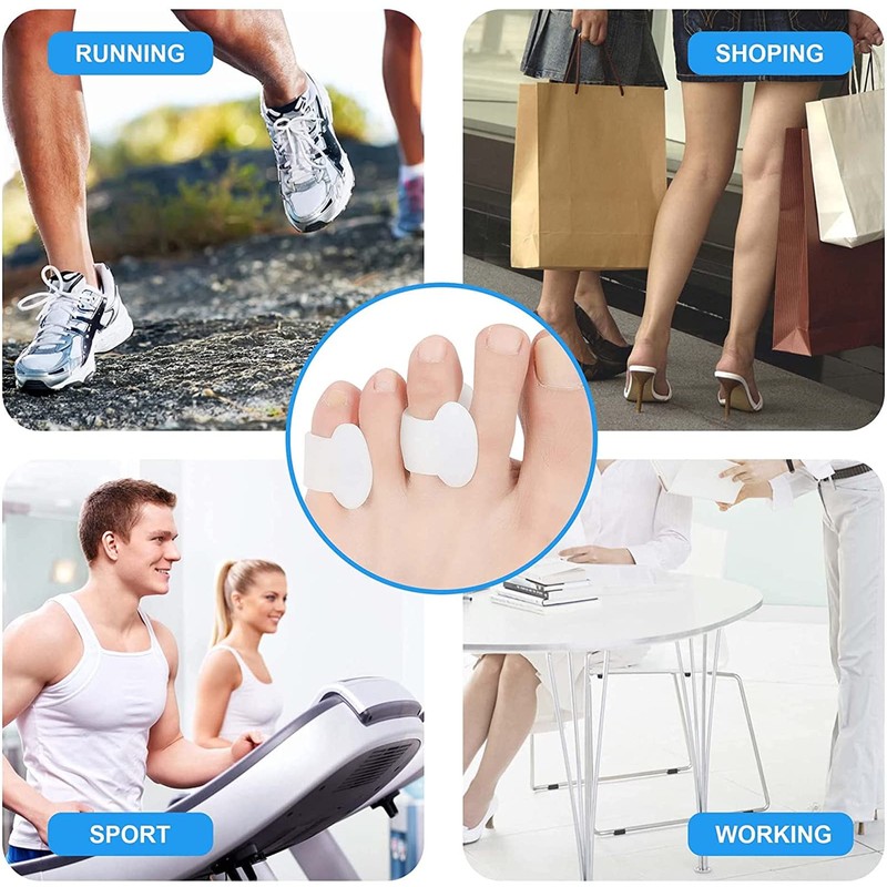 4 x Gel Toe Separators Spacer Corrector Straighteners for Cushioning