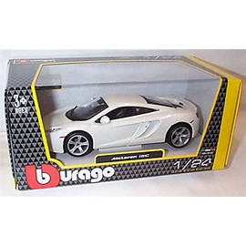 burago McLaren 12C in Pearl White car 1:24 scale diecast model