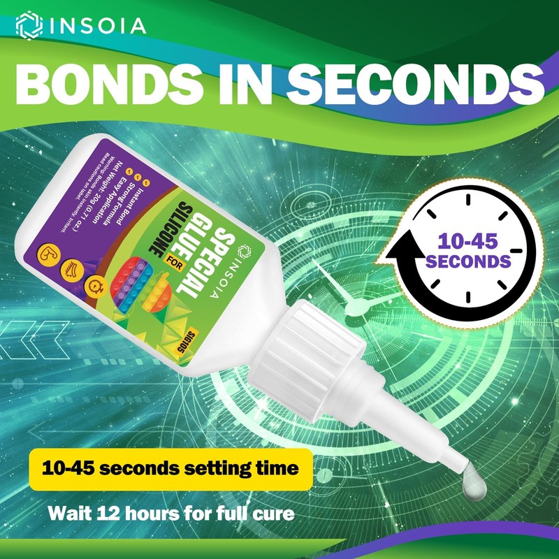 INSOIA Super Silicone Glue Clear, 20g, Strong Bond, with Precision