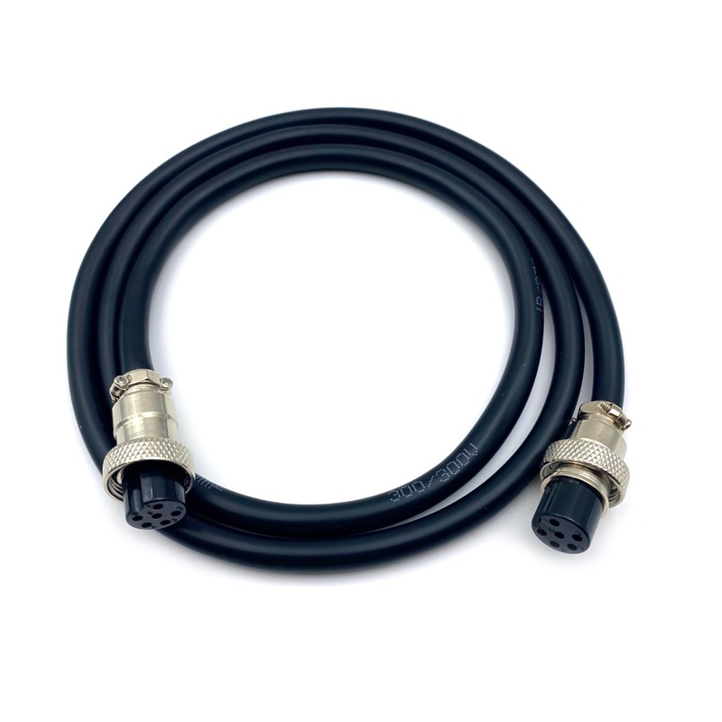 3.28ft GX16 6 Pin Cable Double Female Head Aviation Cordset,
