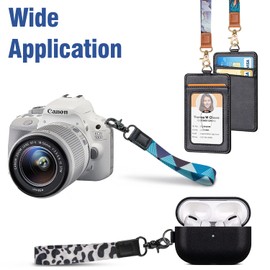 Women Wristlet Strap for Key,Lanyards Keychain, Wristlet Lanyard for Keys, Short Key Lanyard, Car Keys ID Badges Card Wallet, Blue Pink-1, 6.2 inch