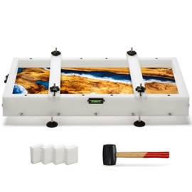 GROWLING Reusable Epoxy Resin Mold 24x12x3 Inches, Adjustable Fastening and Leveling, Heavy Duty Large Resin Mold for River Tables, Coffee Tables, Trays, Cutting Boards, DIY Resin Art Etc.