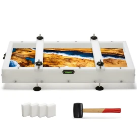 GROWLING Reusable Epoxy Resin Mold 24x12x3 Inches, Adjustable Fastening and Leveling, Heavy Duty Large Resin Mold for River Tables, Coffee Tables, Trays, Cutting Boards, DIY Resin Art Etc.