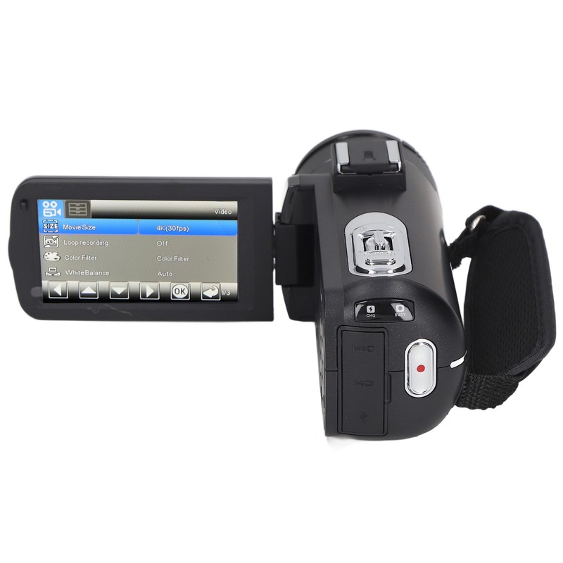 4K Video Camera Camcorder 18X Digital Zoom 56MP Video Recorder