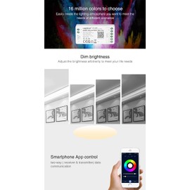 Mi Light MiBoxer FUT038W Mini WiFi + RF Receiver - RGBW for Multicoloured LED Strips - Compatible with Alexa and Google