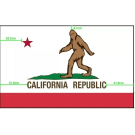 Unbranded  California Big foot flag sasquatch  3'X5' FEET eyelets Original yeti