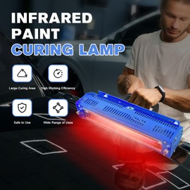 pakowin Baking Infrared Paint Curing Lamp - 1000w Body Repair Infrared Curing Systems for Automobile Paint Booths, Furniture