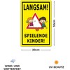 Pack of 2 - Achtung Kinder Sign (20 x 30