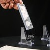 Mikankawa 30 Pcs Mini Acrylic Display Stand Badge Coin Commemorative