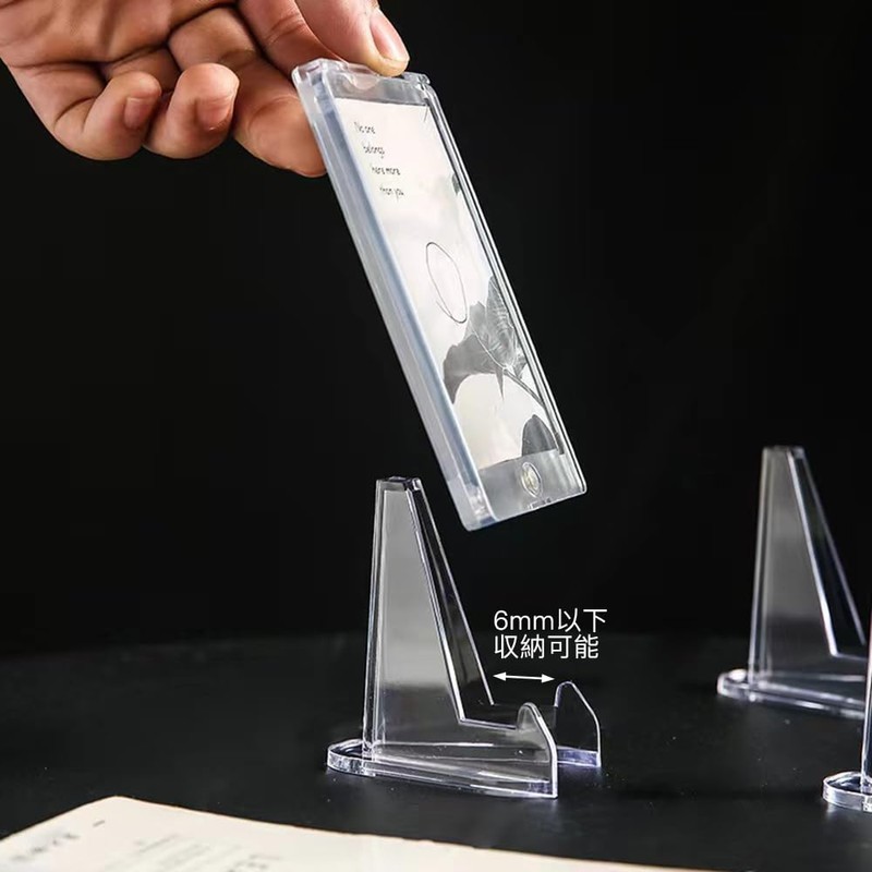 Mikankawa 30 Pcs Mini Acrylic Display Stand Badge Coin Commemorative