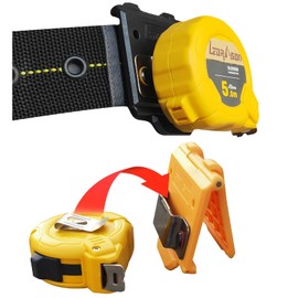 Tape Measure Holder Belt,Tape Measure Holder Clip on, Measuring Tape Holder, Tape Measure Clip, Tape Measure Holder for Belt, Pack 1.