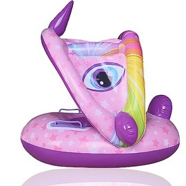 Arcimatto - Flotadores de piscina para bebé con toldo extraíble de protección solar, bonita balsa inflable con asiento y asa, sin tirones sobre niños 