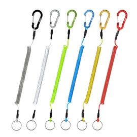 Booms Fishing T04 Fishing Lanyards Fishing Tool/Pole Safety Coil Lanyard Retractable Wire Inside Tup Cover
