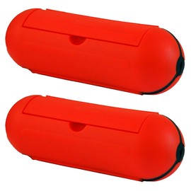 Hot Headz H-EXT-302 Outdoor Extension Safety Seal Resistant Cord Cover for Holiday Lights Water Fountains, Pool Pumps, Air Conditioners, Etc, 2 Pack, Orange