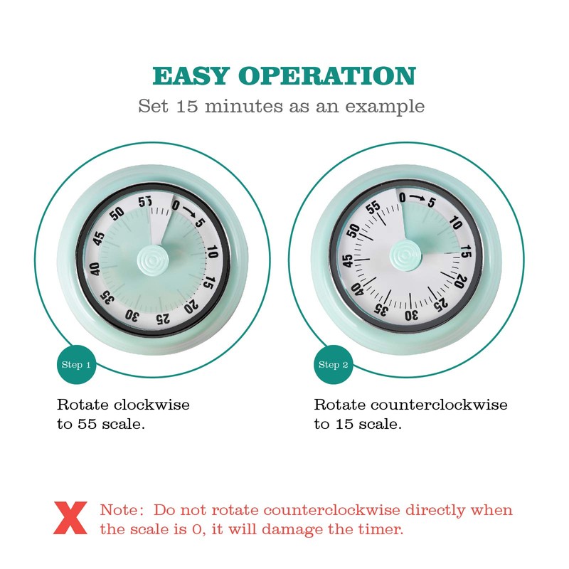 Jayron Kitchen Timer reminder Manage timers 360 degree rotary mechanical