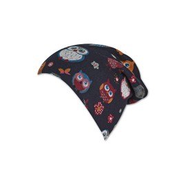 Sterntaler Baby Girl Slouch Beanie Owl Hat, navy