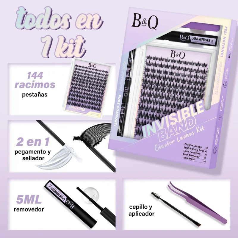 Kit De Extensiones De Pestañas Raíces Invisibles B&q Chispa