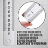 Lothee 12 Pieces Bulk Metal Yard Stick Large Stainless Steel