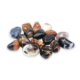 TENET - Natural tumbled stone polished for crystal therapy, reiki and meditation - 20-25 mm (SARDONIC)