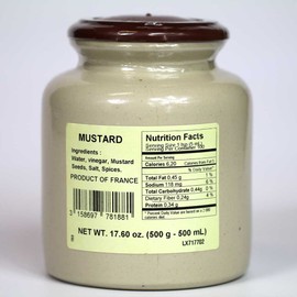 Pommery French Mustard Des Chanoines, 500g (17.6oz) Pottery Crock