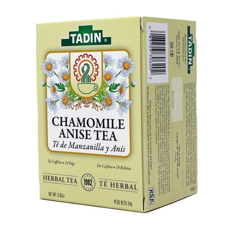 TADIN MANZANILLA Y ANIS 24 BAGS 0.85oz (Pack of 6)