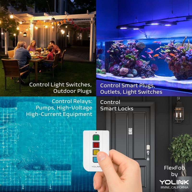 FlexFob 4-Button Smart Fob, up to 8 Functions, Trigger Alexa