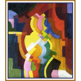 Orenco Originals Colored Forms 3 Geometric Expressionist Artist August Macke Counted Cross Stitch Pattern
