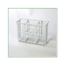 White Plastic Coated Wireware Cutlery Draining Basket