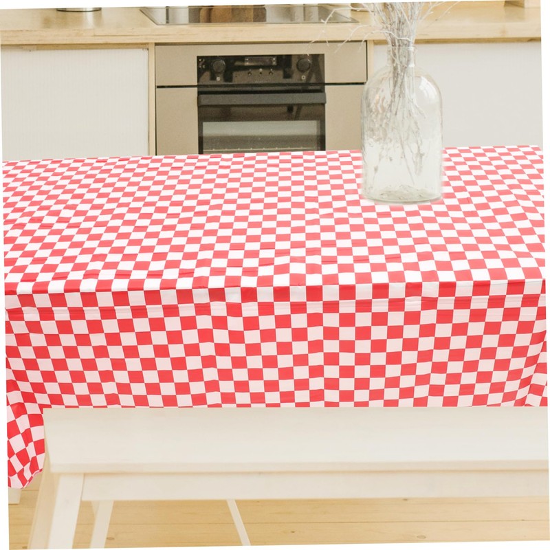 Gatuida Pcs Racing Plaid Tablecloths Party Table Cover Checkered Plastic