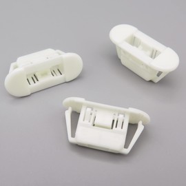 VVO Fasteners- White Plastic Boot Carpet & Interior Lining Clips for Nissan Micra, (Pack of 10)