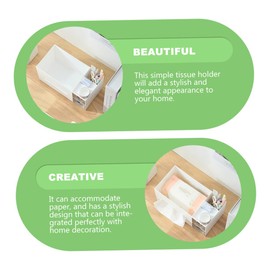 IWOWHERO Multi Functional Desktop Tissue Box and Phone Holder Plastic Napkin Container for Home and Office and Dirt Resistant Storage White