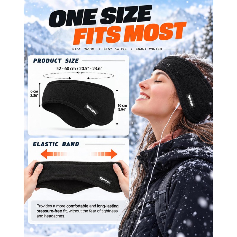 Ear Muffs Headband for Women and Men, Winter Warm Running
