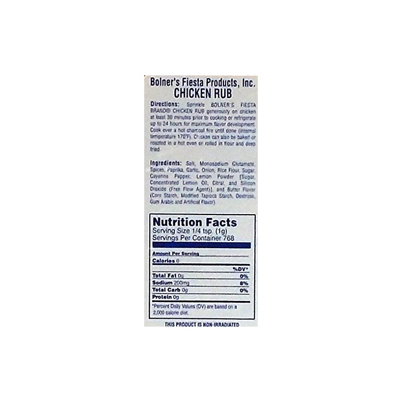 Bolner's Fiesta Extra Fancy Chicken Rub, 24 Oz.