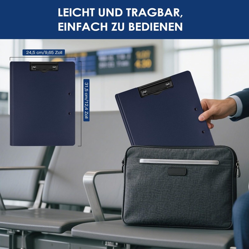 Vonsera Clipboard A4 Writing Case A4 with 2 Clips Clipboard