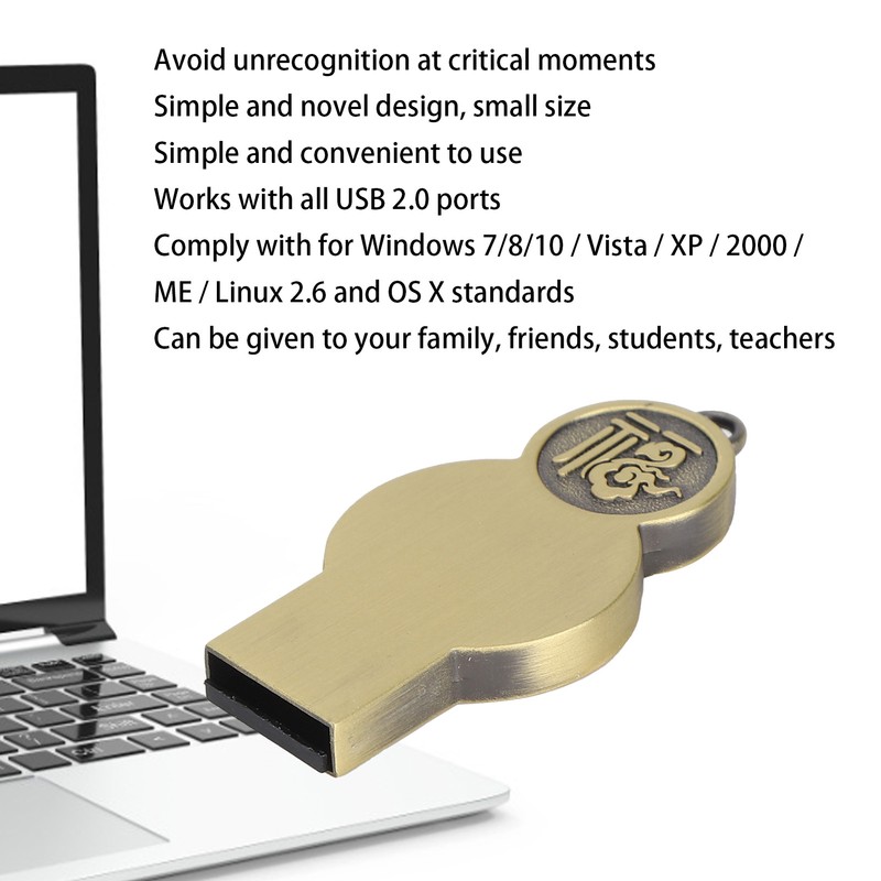 USB Flash Disk Portable Waterproof Metal 2.0 Drive Storage Memory