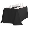 LinenTablecloth 90 x 156-Inch Rectangular Polyester Tablecloth Black
