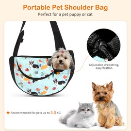 ALLSOPETS Cat Pet Bag Portable Dogs Pets Bag Travel Pet Shoulder Bags Cat Carrier Bag Pets Cat Puppy Small Dogs Shoulder Bag Camping Pet Bags Blue B