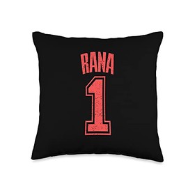 Rana Support Accessories & Fan Gifts Men Women Rana Supporter Number 1 Biggest Fan Throw Pillow, 16x16, Multicolor