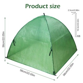 Plant Tent Outdoor Winter Shrub Cover Green Frost Tent Plant Covers Freeze Protection Tent Waterproof Plant Frost Protector, 2PCS 22x22x22Inch