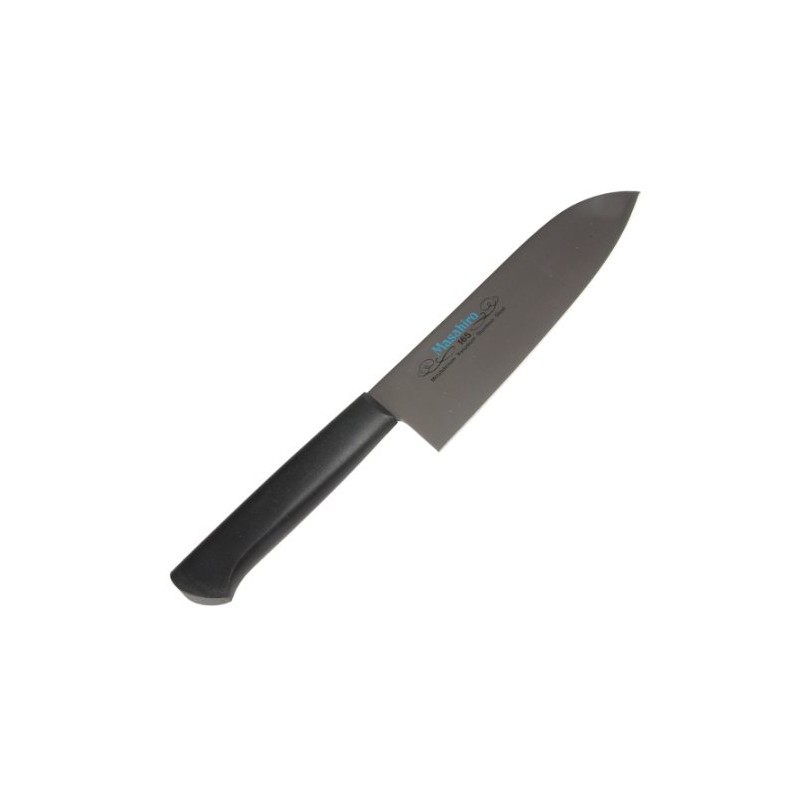 Masahiro MV-P Santoku Shape, 6.5 inches (165 mm), Black 14323