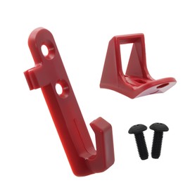 PWEOW - Juego de gancho y pestillo de plástico para GOTRAX GXL V2 XR Ultra XR, clip de scooter eléctrico, soporte rojo y clip de guardabarros para scooter de sujeción plegable, con tornillos