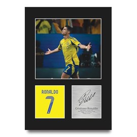 HWC Trading Cristiano Ronaldo Al-Nassr Geschenke Gedrucktes Signiertes Autogramm Foto für Fußball Anhänger and Fans - A4 Porträt