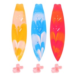Milisten Mini Surfboard Model Set 3 Vibrant Colors Plastic Decorations for Boys and Girls Teens Christmas Decorations
