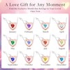 JoycuFF Mother Daughter Necklace, 925 Sterling Silver Jewelry March Birthstone