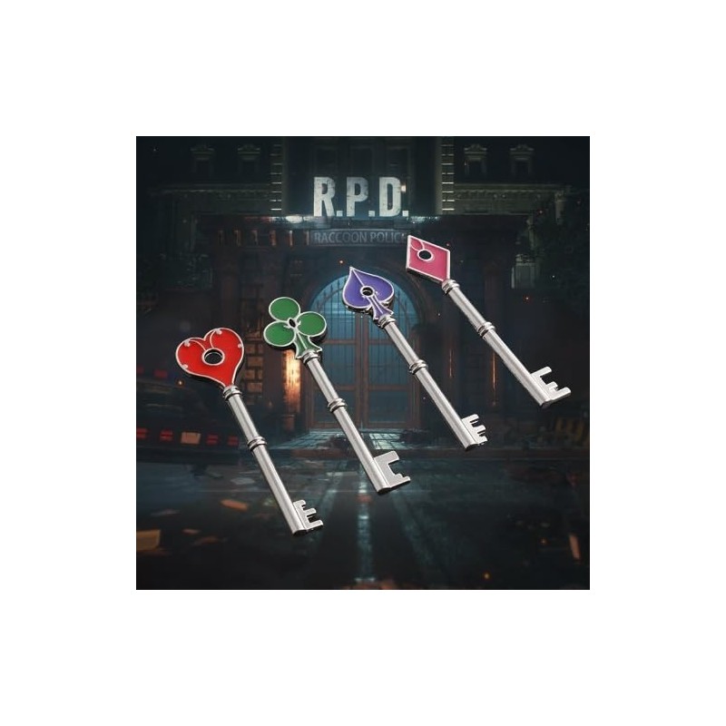 Fashion Cuqui Set of 4 Resident 2 Metal Keys -